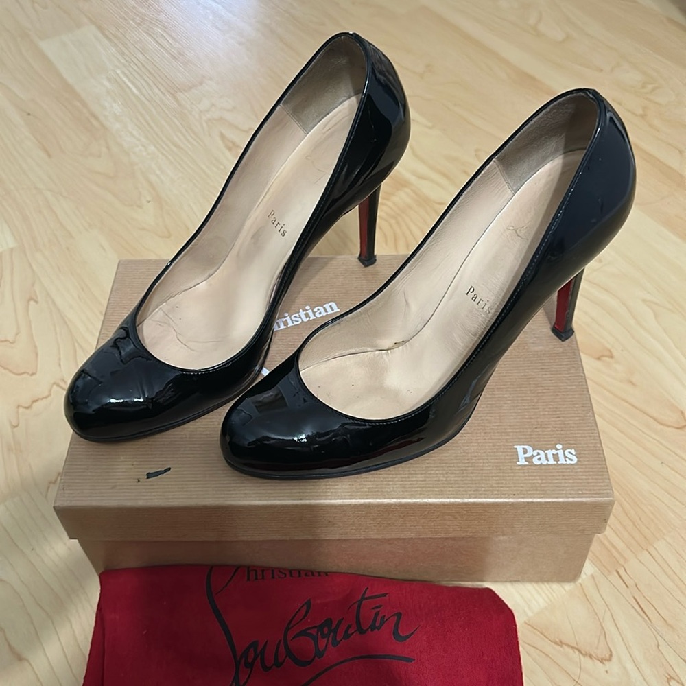 Christian Louboutin Simple Pump 100 Patent Calf - Size 40